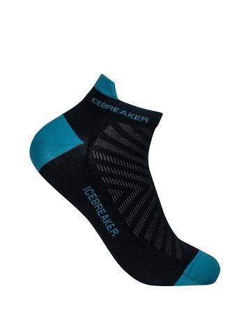 Pánské Ponožky Icebreaker Merino Run+ Ultralight Micro Černé Blankyt | CZ 1913SGLO